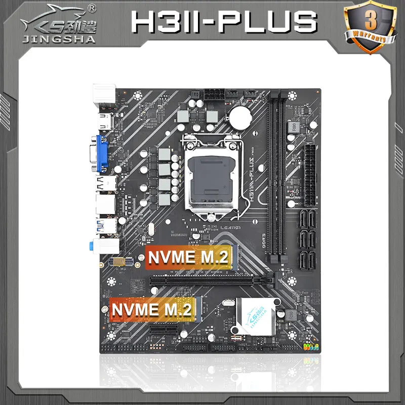 JINGSHA-H311M-PLUS-motherboard-LGA-1151-DDR4-placa-mae-support-Core-6-7 ...