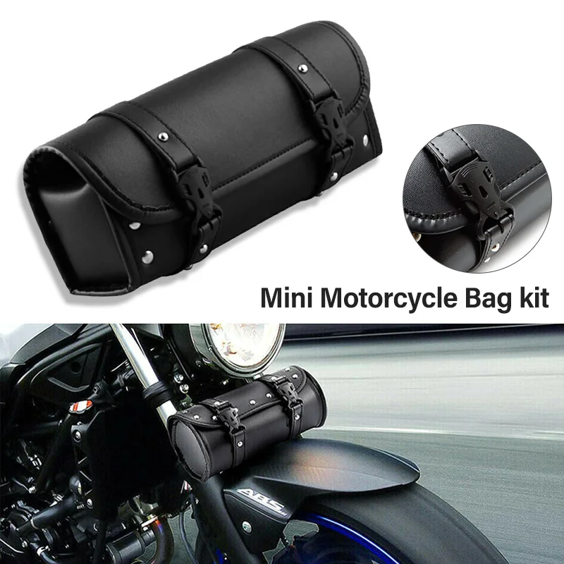 Universal Motorcycle Saddlebags Side Tool Pouch PU Leather Luggage Storage Bags Saddle Bags For Honda/Yamaha/Suzuki