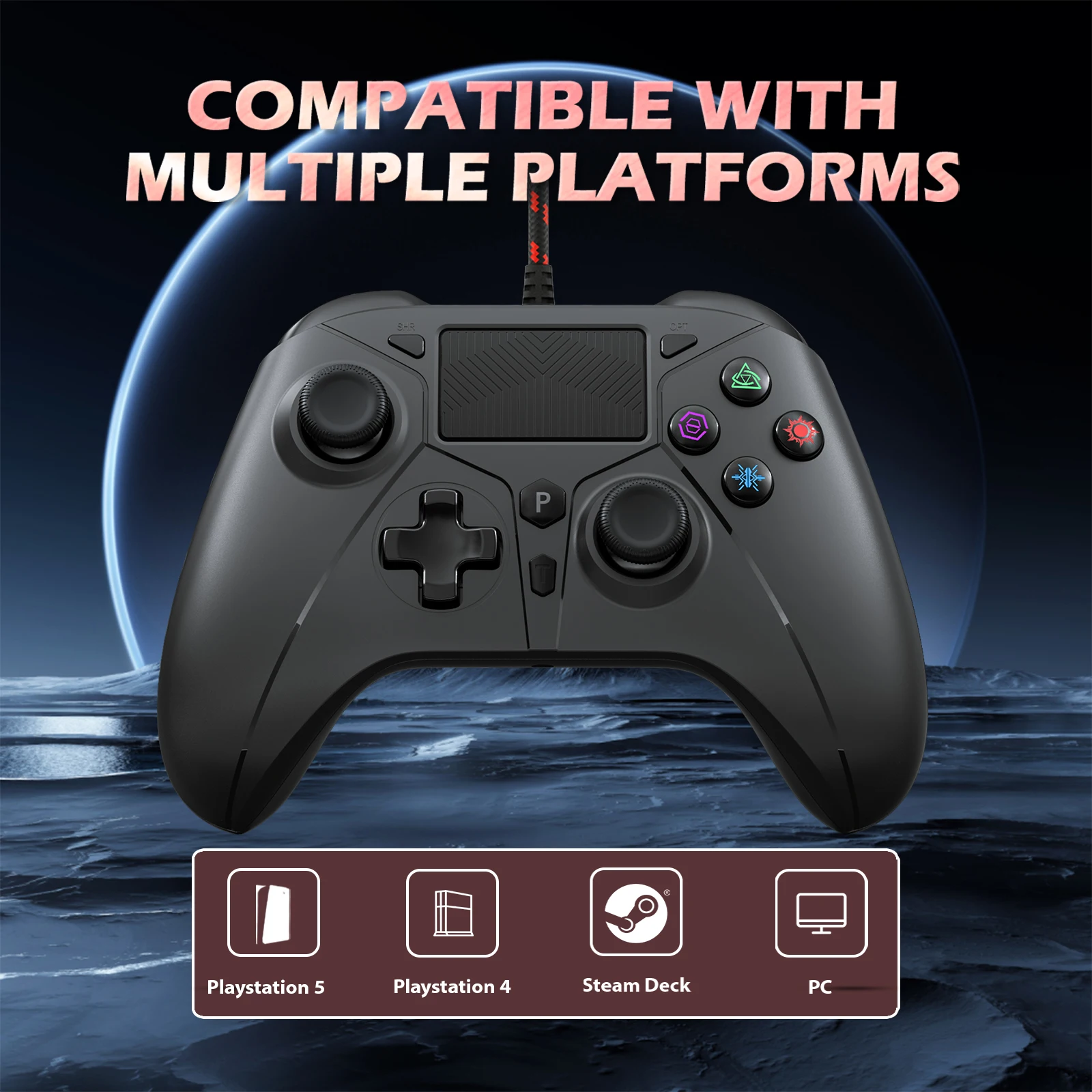 Ps4 Controller For Macbook Pro PS5 Controller For Ps5/Ps4/Pc