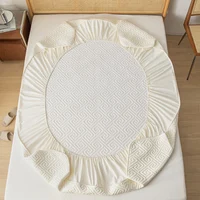 Waterproof Mattress Cover Lattice Fitted Sheet Mattress Protector Twin Full Quuen King Size 160*200 Mattress Cover 5