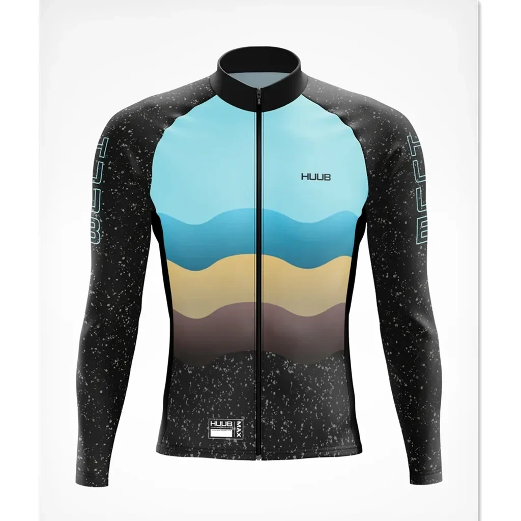 Huub 겨울 긴 소매 사이클링 저지, 보온 플리스, 자외선 차단 라이딩 의류, 로파 시클리스모, Maillot 자전거 의류, 2023