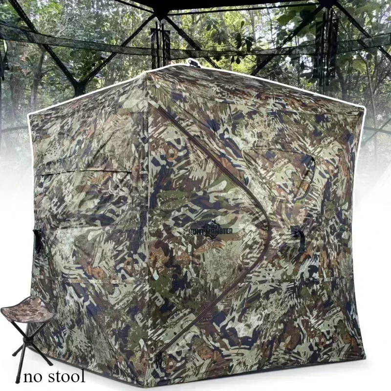 Outdoor 2-3 Person Automatic Camping Hunting Camouflage Tent Portable Watching Bird Spectator Unobstructed Viewing Game Private