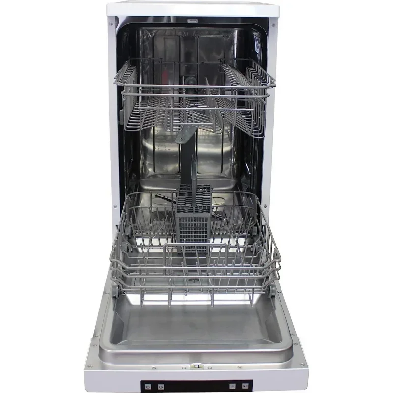 QWSPT SD-9263W 18″ Wide Portable Dishwasher with ENERGY STAR,6 Wash Programs,8 Place Settings and Stainless Steel Tub – White 5