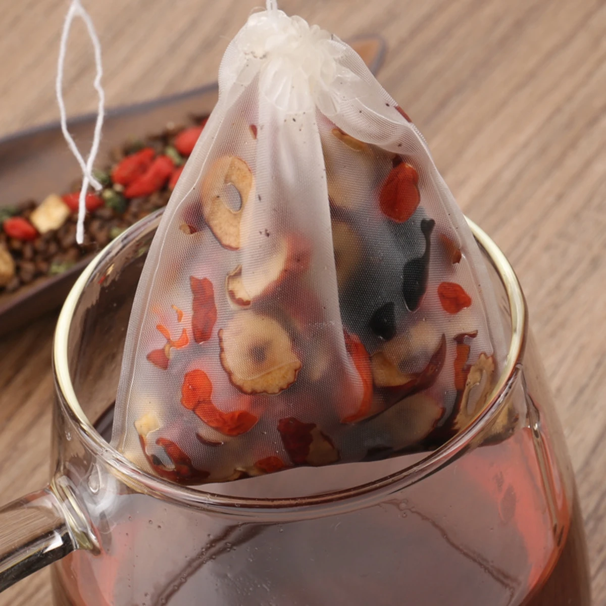 Tea Bags Nylon Food Grade Empty Scented Tea Filter Bags Infuser with String Heal Seal Teabags for Herb Loose Leaf 100pcs disposable tea bags disposable tea filter bags