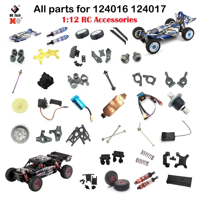 Wltoys 124016 124017 1/12 Rc Car Accessories Esc Brushless Motor