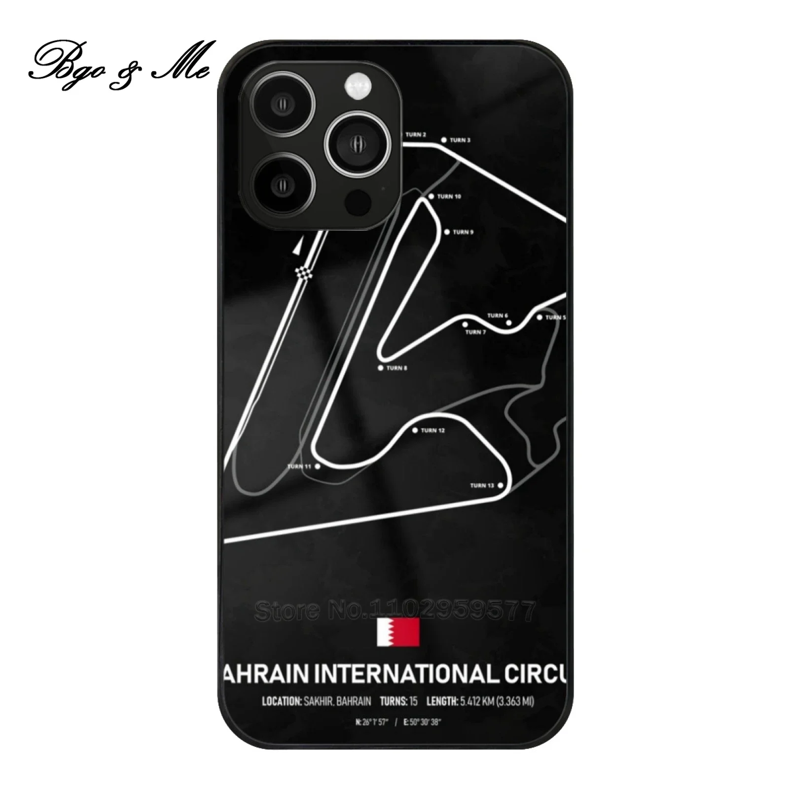 Bahrain Int Circuit Custodia In Vetro Temperato Per Iphone 15 14 13 12 Pro Max Cover Morbida In Silicone Racing Motorsport Grand Prix