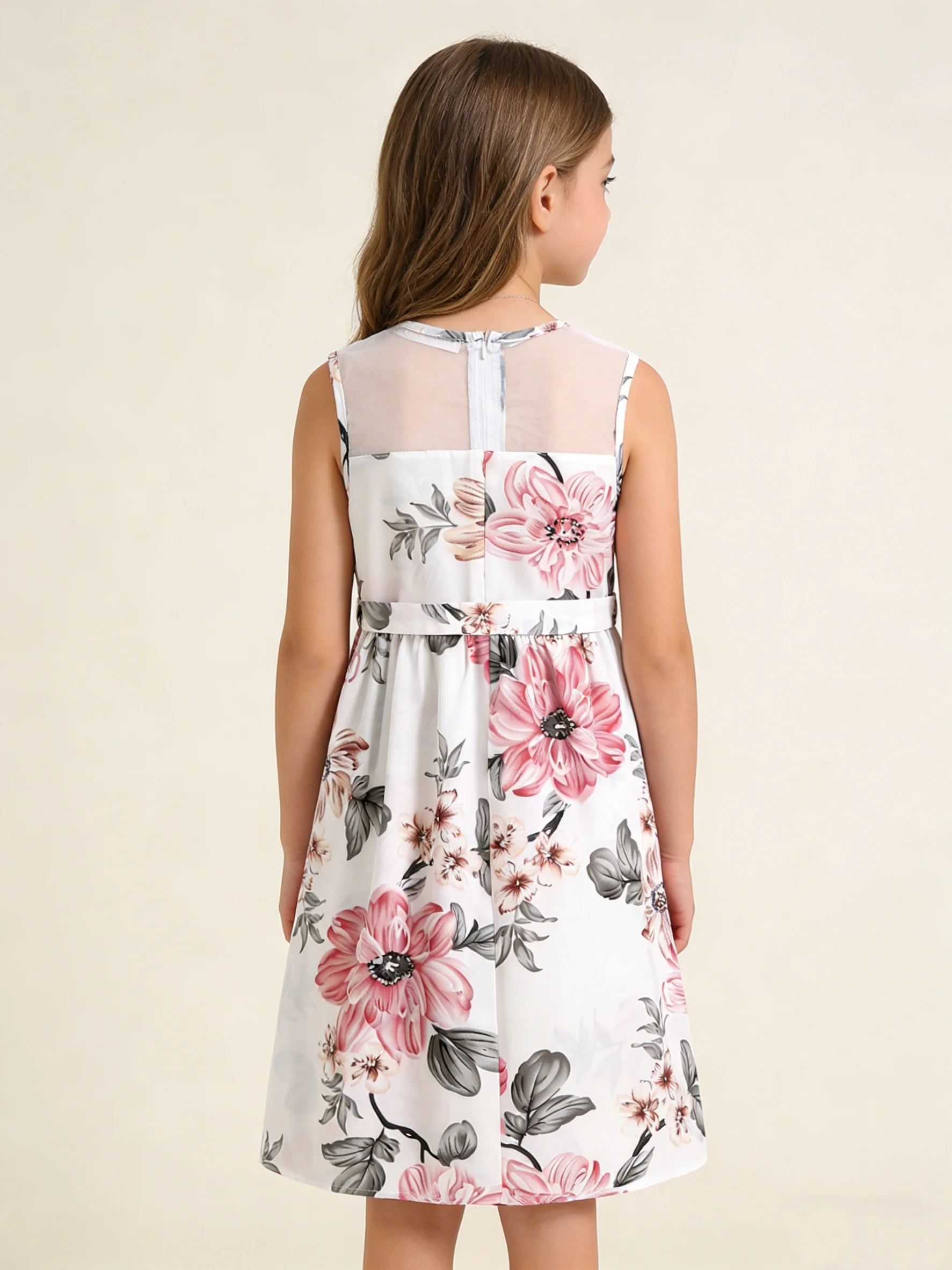Girls Floral Lace Dress 2
