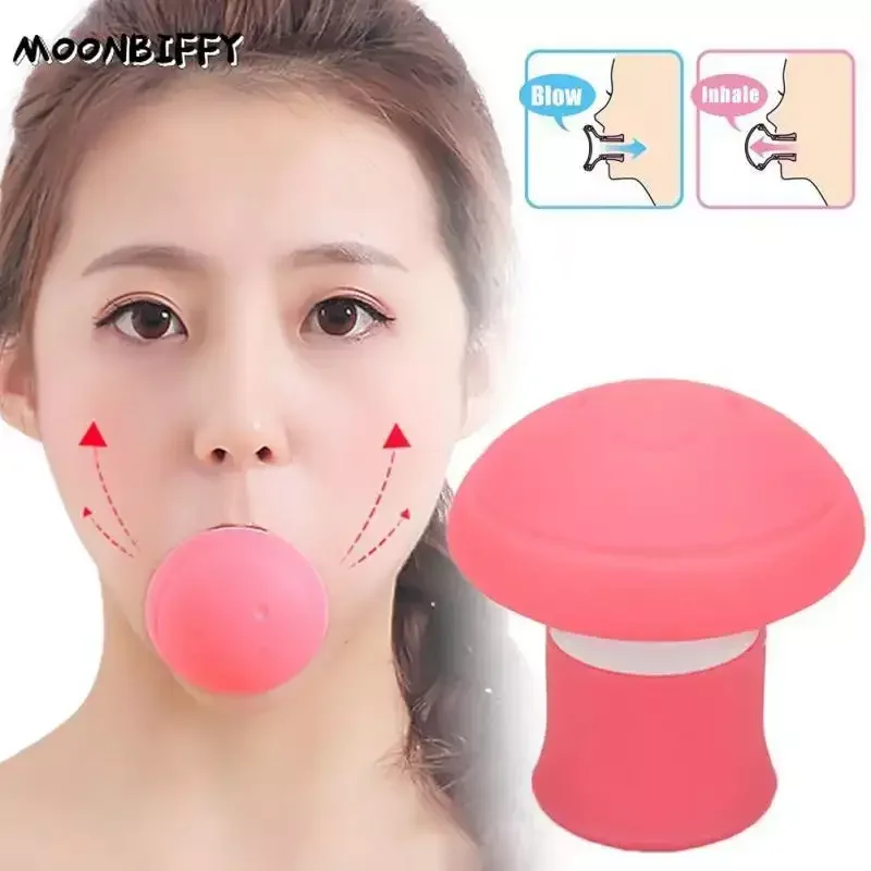 Gel Di Silice Bocca Jaw Exerciser Dimagrante Face Lift Tool Mento V Face Lifting Double Thin Wrinkle Removal Blow Breath Exerciser