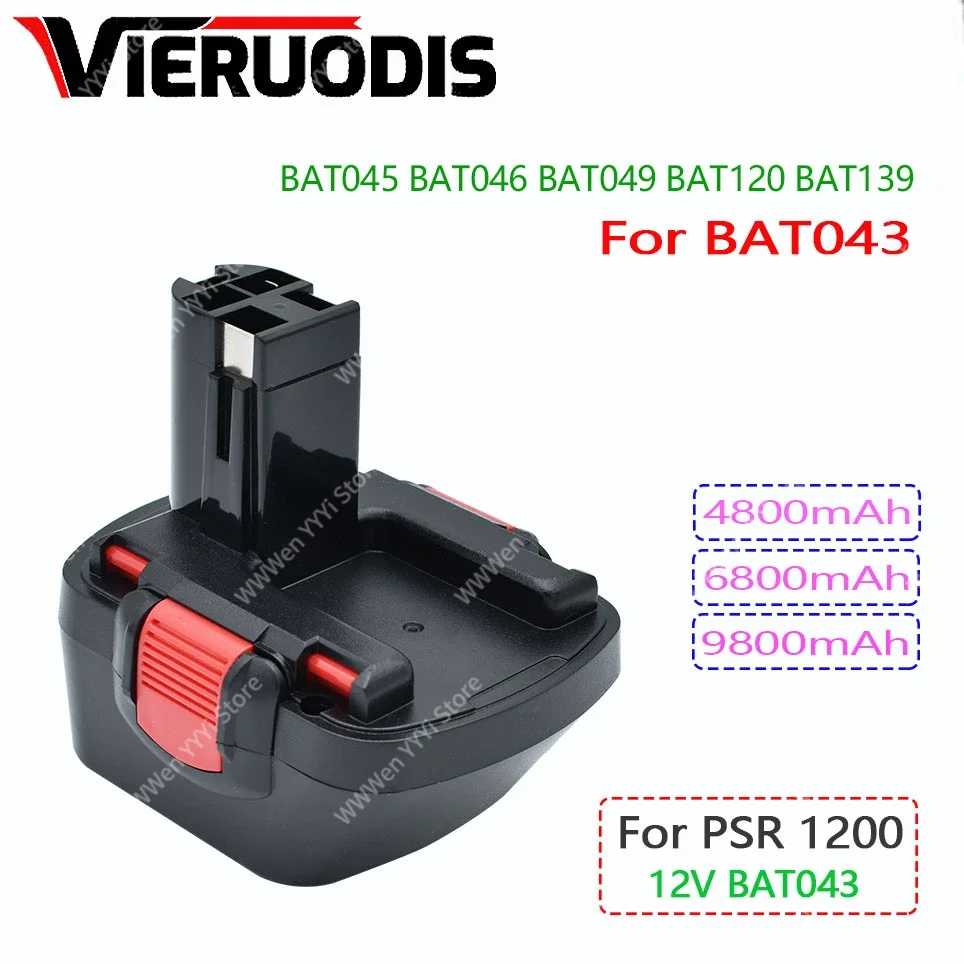 

New for Bosch 12V 9800mAh PSR Rechargeable Battery 12V AHS GSB GSR 12 VE-2 BAT043 BAT045 BAT046 BAT049 BAT120 BAT139
