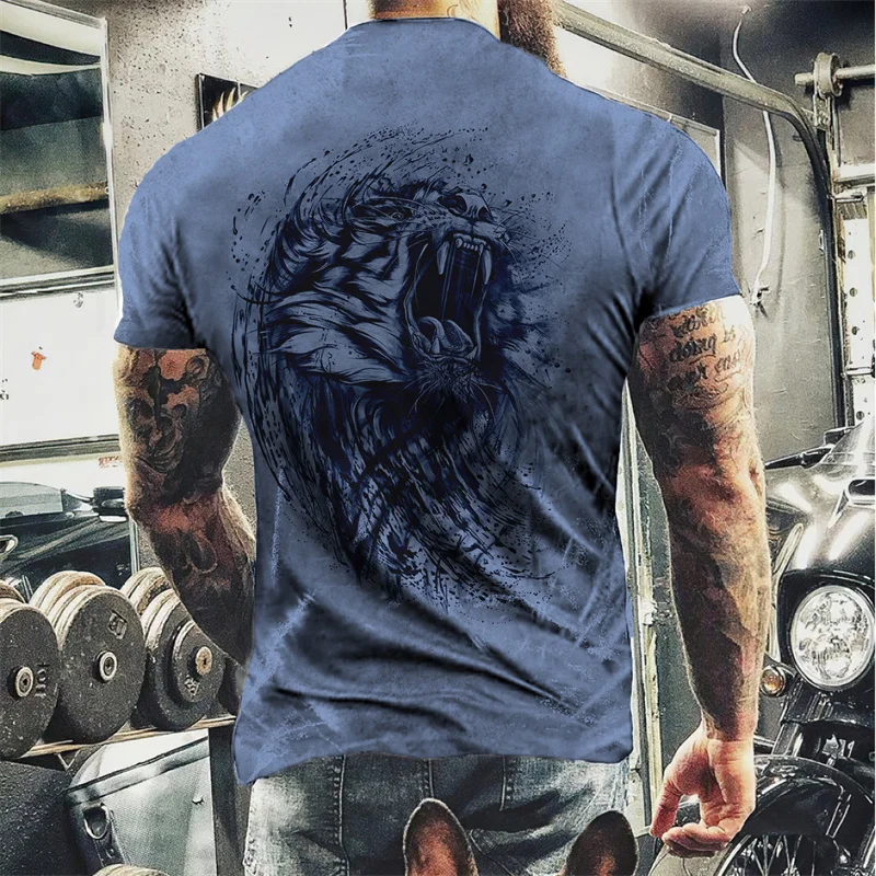 

Trendy Street Hip-Hop Style Men's Short Sleeved Summer Material Comfortable And Breathable Casual Men's T-Shirt Print Pattern