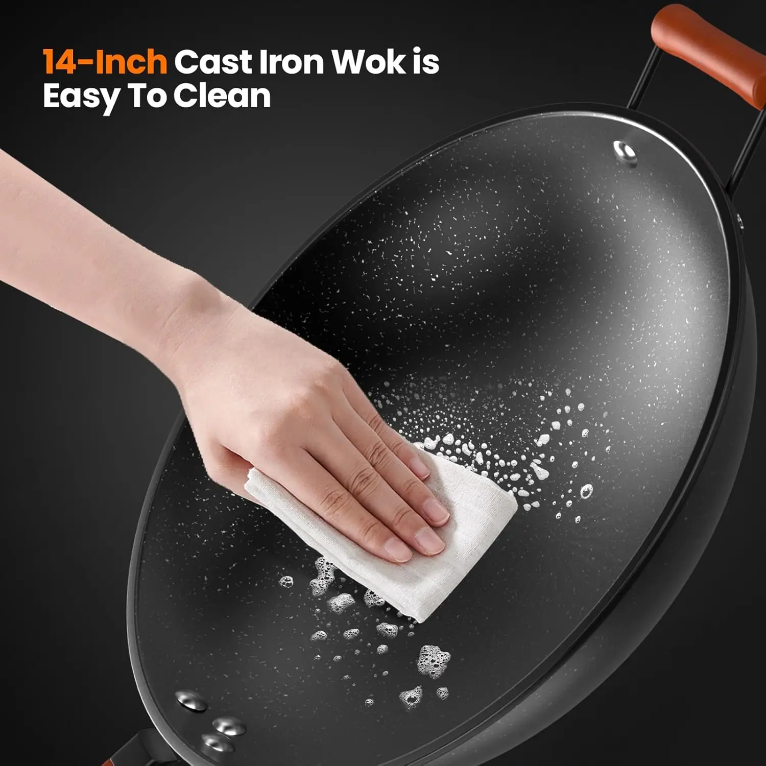 Stainless Steel Electric Wok Used For Home And Commercial,Temp From 140°F to 460°F,Concave Surface Dual Control 10 Power 24H Tim 5