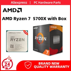 AMD New Ryzen 7 5700X R7 5700X 3.4 GHz Eight-Core 16-Thread CPU Processor 7NM Socket AM4   Without Cooler For Desktop Gamer