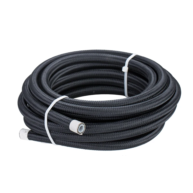 HaoFa AN6 AN8 AN10 PTFE E85 Oil Fuel Hose Universal Nylon Stainless Steel Braided Oil Cooling Pipe 3M 6M