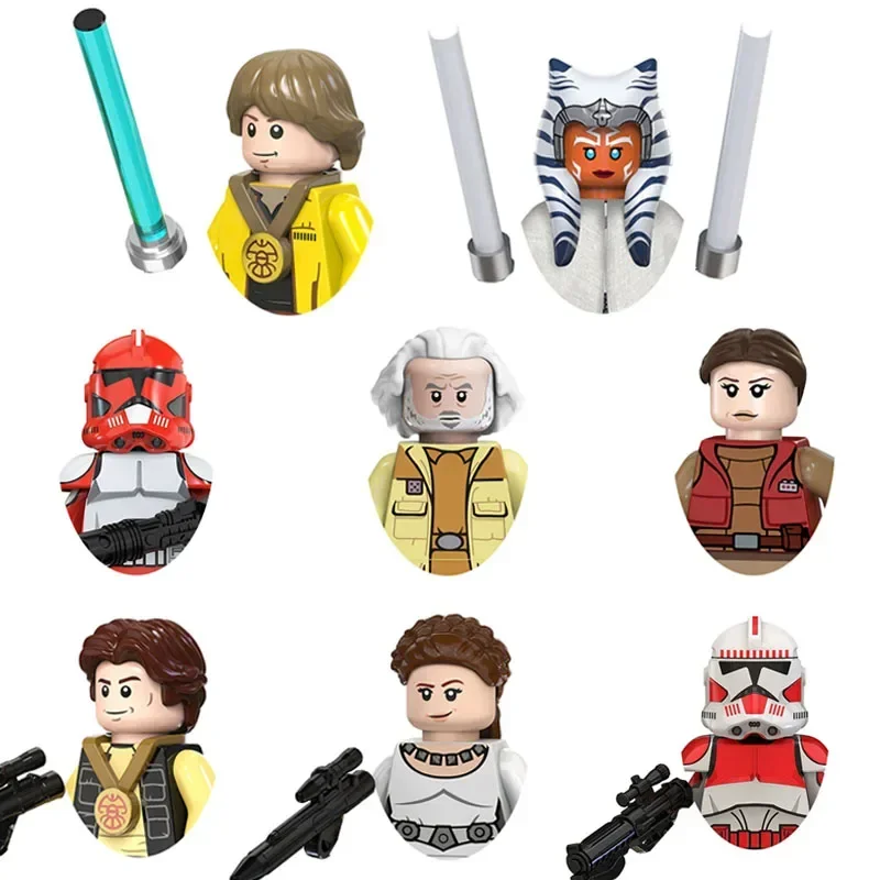 

TV6110 Hot Toys Star Wars Building Block Mini Robot Figure Toy Bricks Assembling Doll Building Blocks Boy Birthday Present