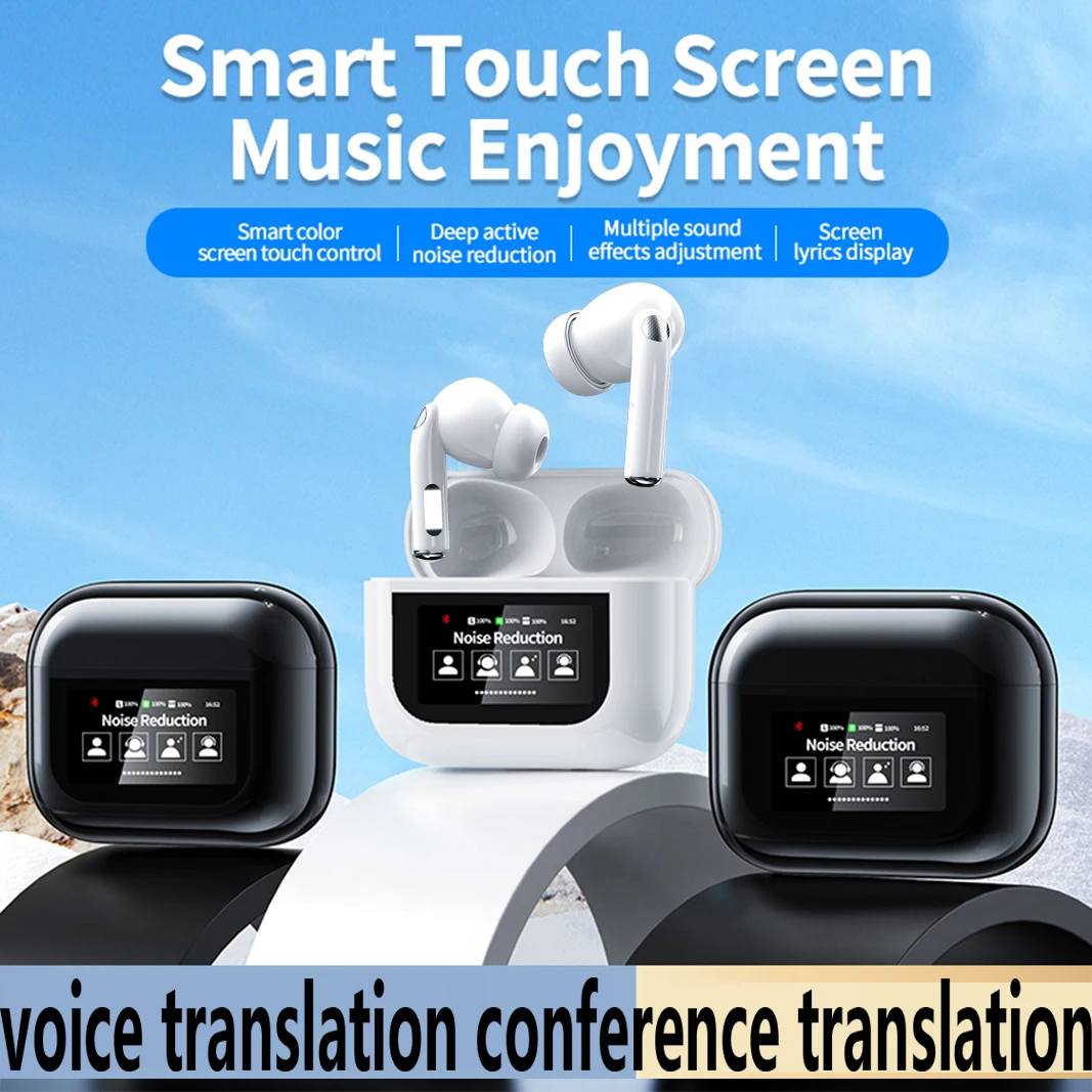 YW07Translation Earphone Simultaneous Interpretation Headphone Support 138 Languages Online Offline Translation Wireless Headset translator earbuds,translator earphones,translation headset