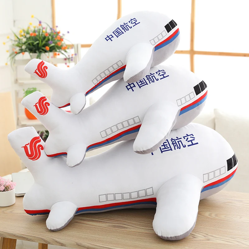 40/60/80cm Simulation Airplane Plush Throw Pillow Cartoon Stuffed Plane Plushies Cushion Doll Anime Soft Kids Girls Toys Gifts