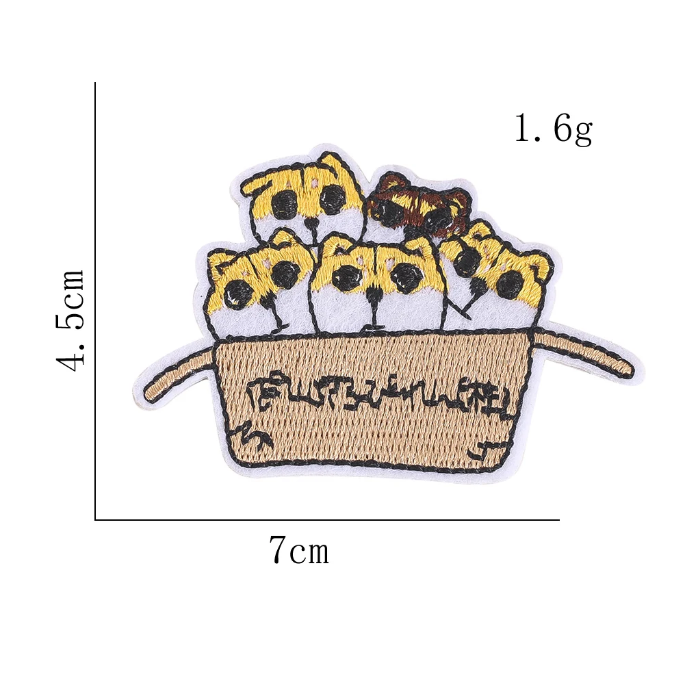 3PCS Cartoon Niedlichen Welpen Muster Stickerei Aufkleber Kleidung Rucksack Zubehör DIY Nähen Dekorative Patch Aufkleber – Detail 6