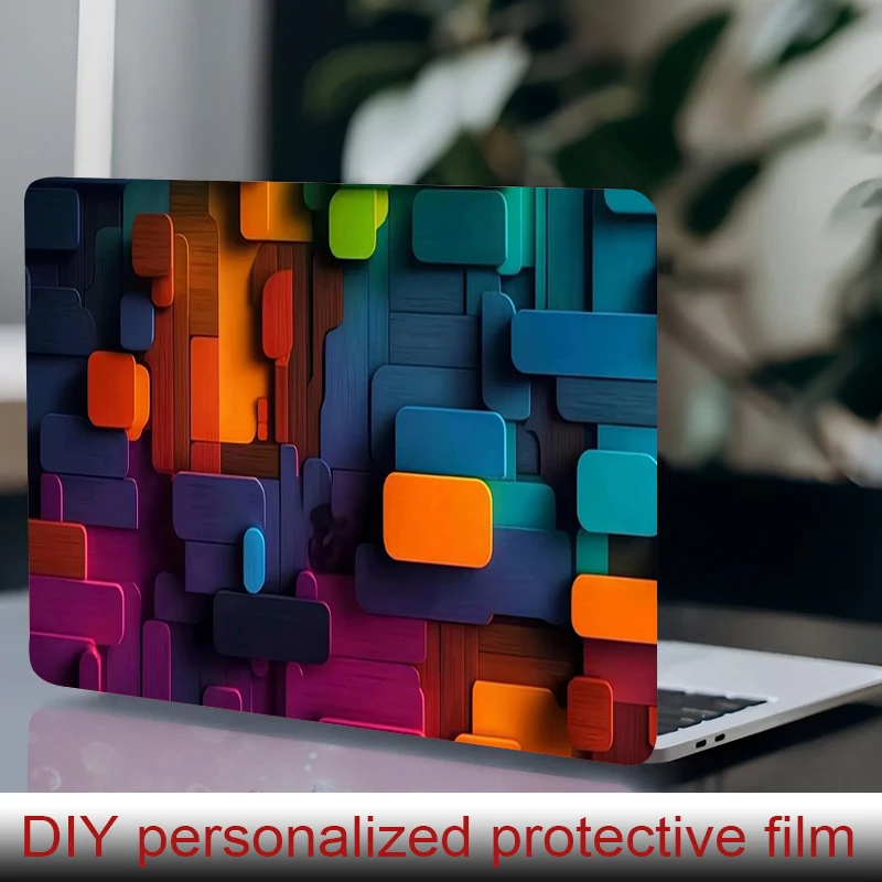 2 노트북 스티커 기하학 모자이크 보호 필름 DIY 스크래치 방지 스티커 스티커 macbook air 스티커
