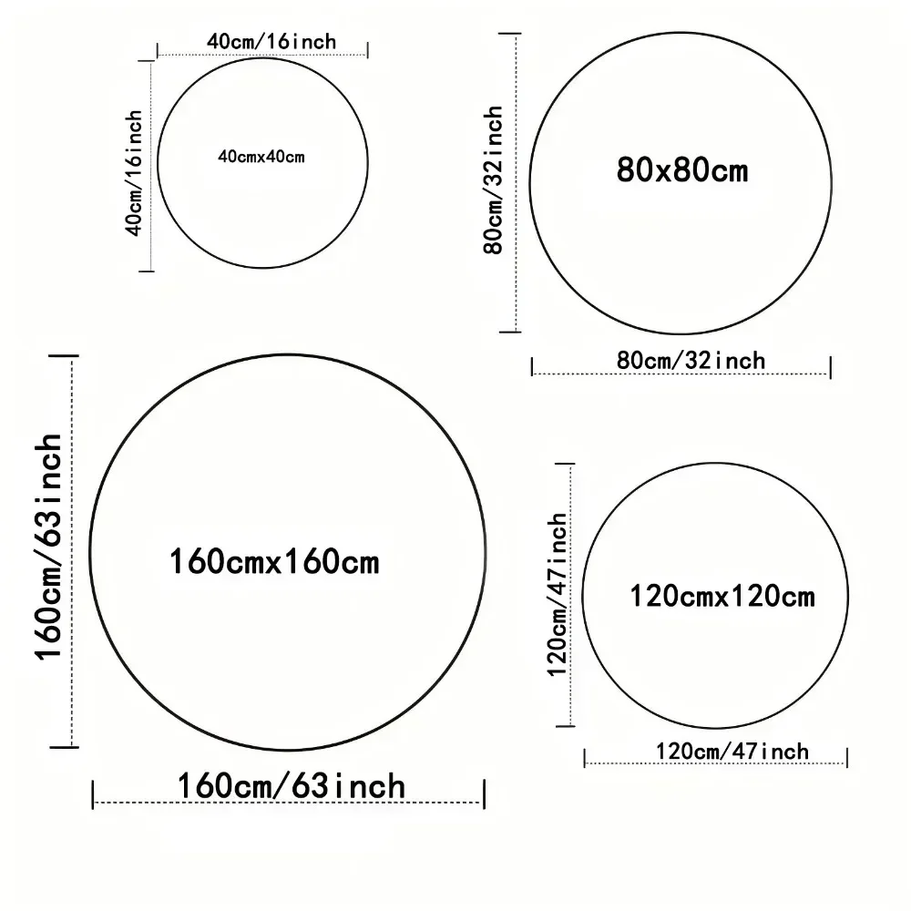 Colorful Round Rug for Nursery Rainbow Washable Rug for Playroom Kids Rug Non-Slip Bedroom Carpet for  Teepee Princess Castle 3