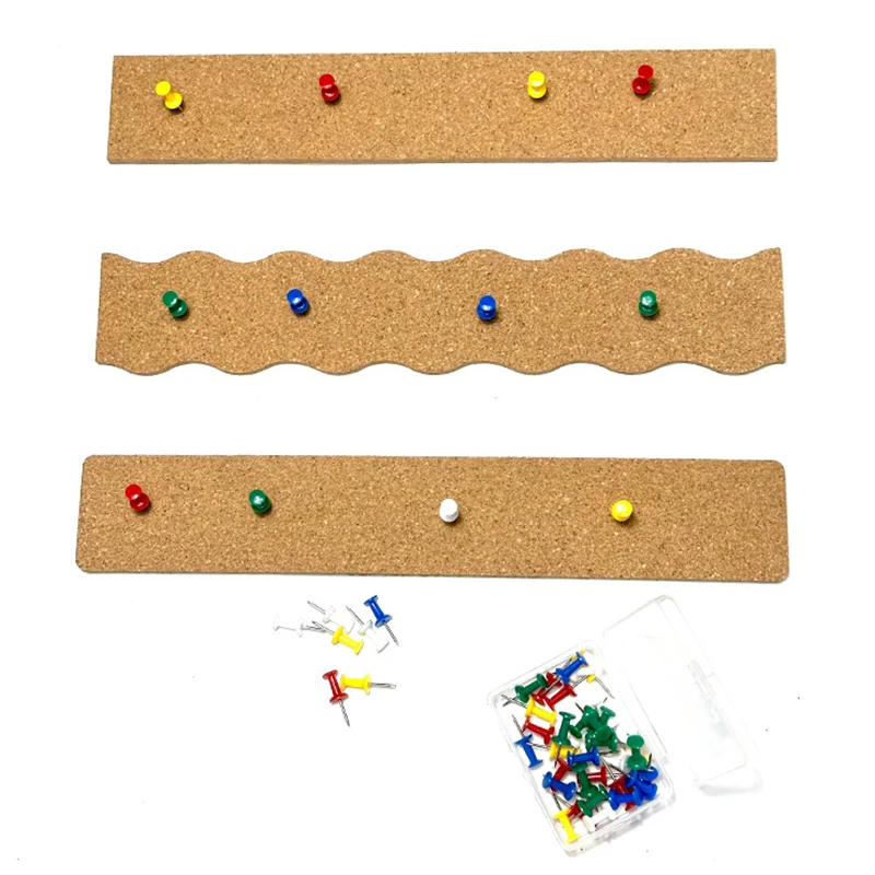 2/4pcs Self-Adhesive Cork Board Strips Wall Organizer Bulletin Strips Board Message Board Photos Display Home Office Decor