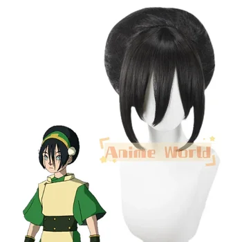 Parrucca cosplay Toph Beifong Parrucca sintetica resistente al calore per parrucche per giochi di ruolo di Halloween