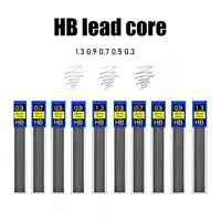10 Pcs/Set 0.3/0.5/0.7/0.9/1.3/2.0mm HB Leads Refill for Mechanical  Pencil Replacement Refill Leads  Supplies Stationery 1