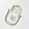 Ceramic Dish coffee cup tray Decorative Hamsa Hand Plates Storage Tray Key storage disc 2