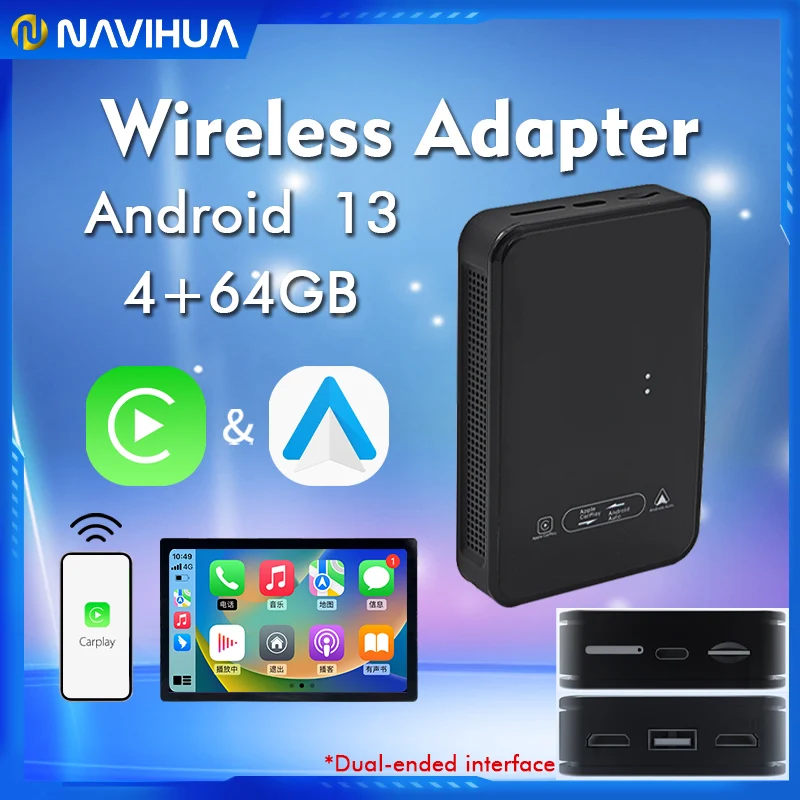 

HDMI-выход Carplay Ai Box Android Автоматическая Беспроводная потоковая коробка для VW Audi Toyota Honda сильный Wi-Fi Bluetooth голосовой помощник