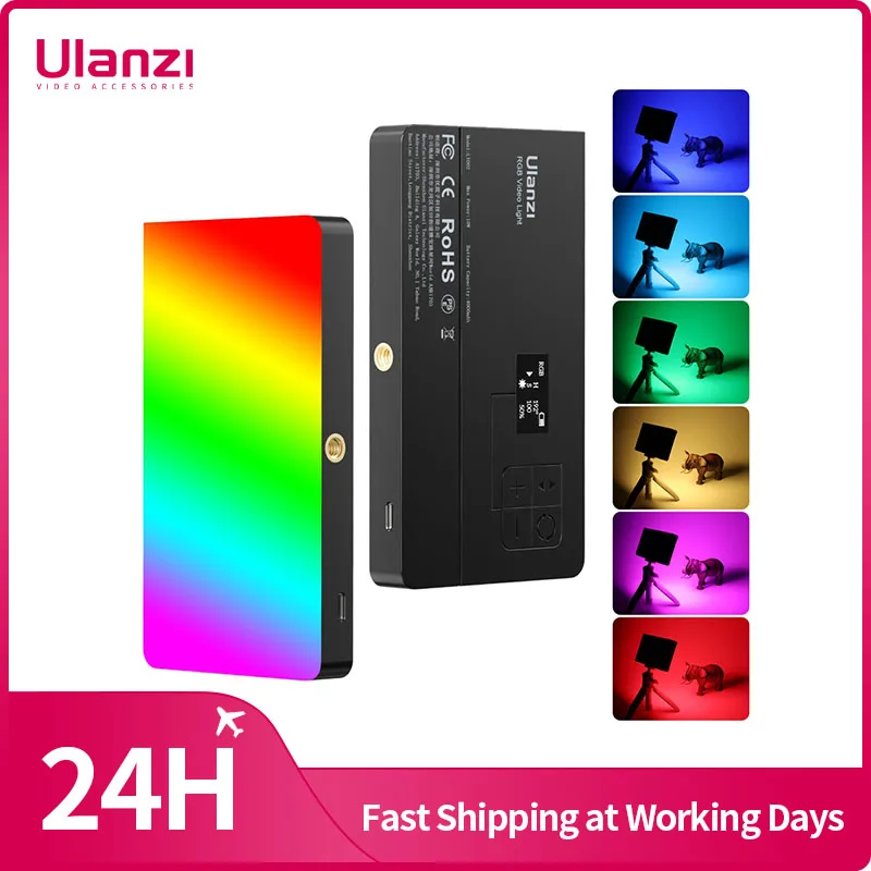 

Ulanzi LT002 RGB LED Video Panel Light 7 inch Pocket Fill Light Dimmable 2500-9000K 4000mAh Photography for Live Streaming