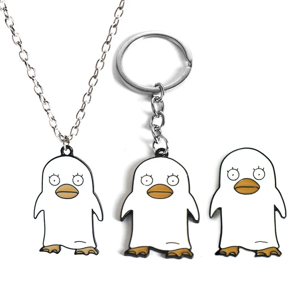 Cartoon Gintama Metal Jewelry Anime Warrior Darth Vader ELIZABETH Shape Enamel Keychain Brooch Necklace Cute Cosplay Gift Access