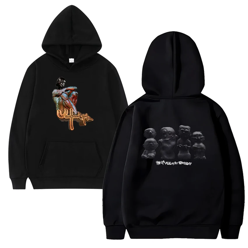 2024 Rapper Cactus Jack Utopia Album Print Hoodie Men Women Gothic harajuku Sweatshirt Vintage Casual Oversized Fleece Hoodies