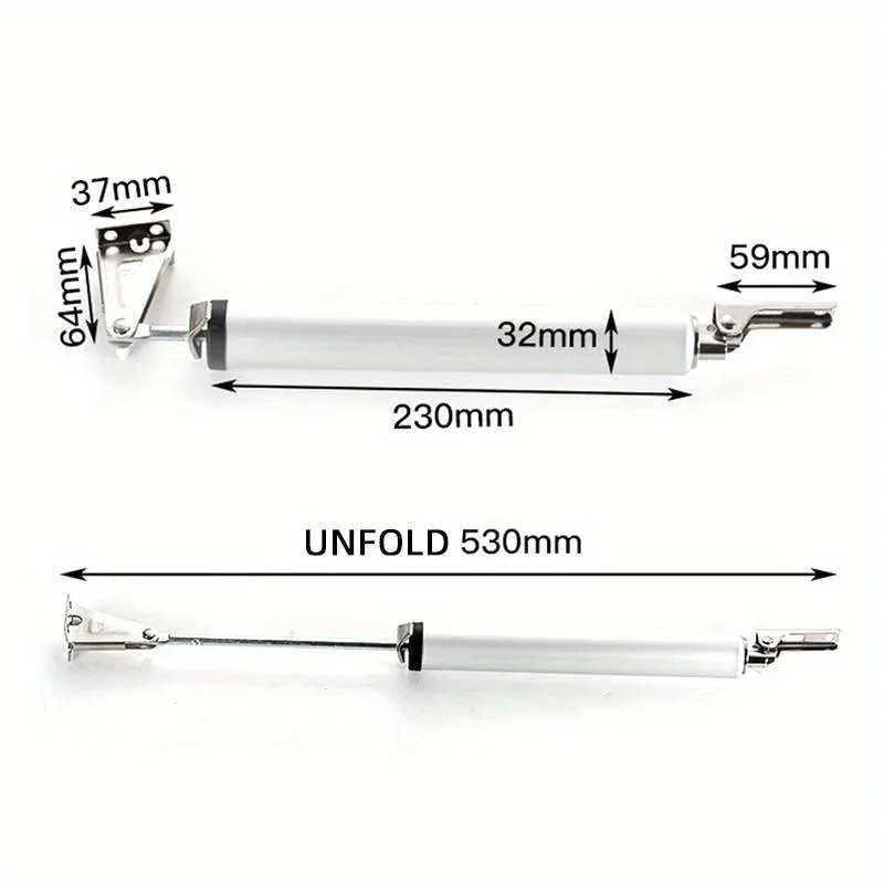 Automatic Soft-Close Door Buffer with Positioning Stop Adjustment
