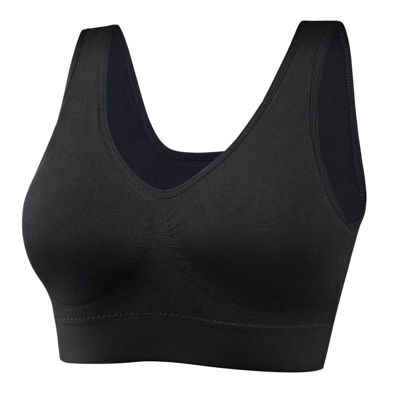 Womens Bra Sports Bra Push Up Wireless Plus Size Bras Double Layer Seamless Yoga Adjustment Fitness Lingerie