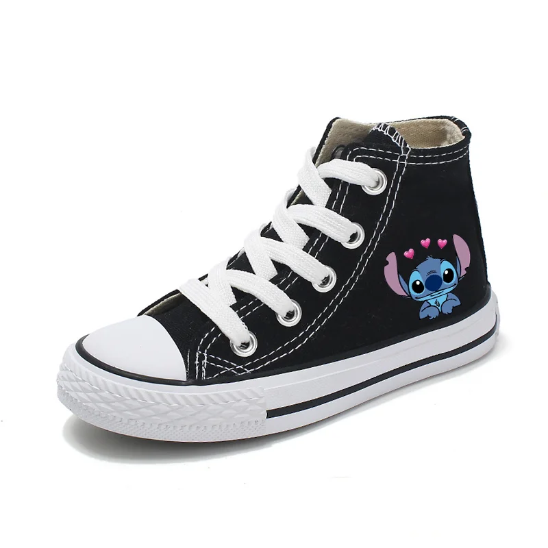 Girl Kids Boys Kids Canvas Shoes Casual sneakers  Cartoon Lilo Stitch Sport Shoes Children Fashion Print Shoes Boys Tennis x009