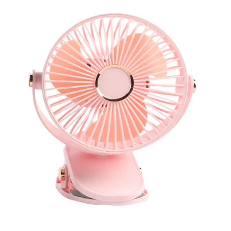 Portable Clip on Fan Battery Operated Small Powerful USB Desk 5 Speed Quiet Table Fan 360° Rotate Personal Cooling Fan