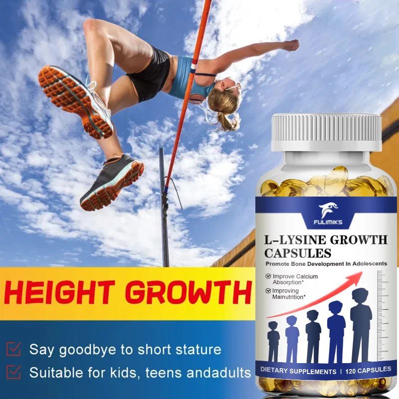 Buy 1 Get 1 Free! Essential L-Lysine Growth Capsules, Plant-Based for Vegans, Promotes Calcium Absorption & Healing 5