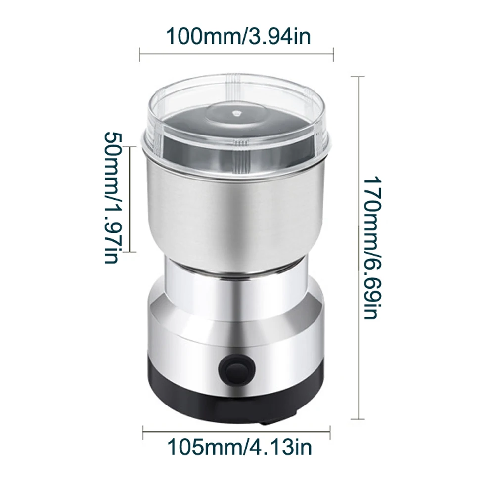 Multipurpose Electric Coffee Bean Grinding Tool Stainless Steel Milling Machine for Seeds Spices Herbs Nuts Coffee Grinder