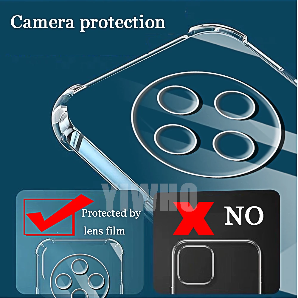 Phone Case Airbag Transparent Phone Case for Redmi A4 A3 A2 A1 Protective Lens Shockproof Back Soft TPU Soft Clera Full Cover