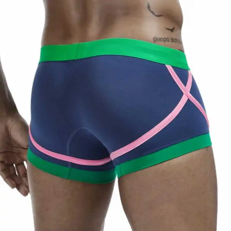 New SEOBEAN Mens Underwear Cotton Male Boxers Sexy U Convex Pouch Low Waist Boxer Shorts Intimates Man Underpants Brand Lingerie 4