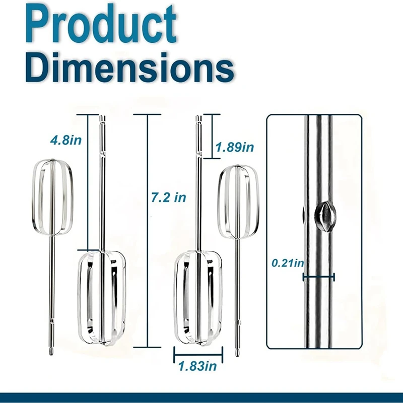 2PCS Hand Mixer Beaters attachments Compatible with Hamilton Beach Hand  Mixers , For Replacement Hamilton Beach Mixer Parts, Hamilton Beach series