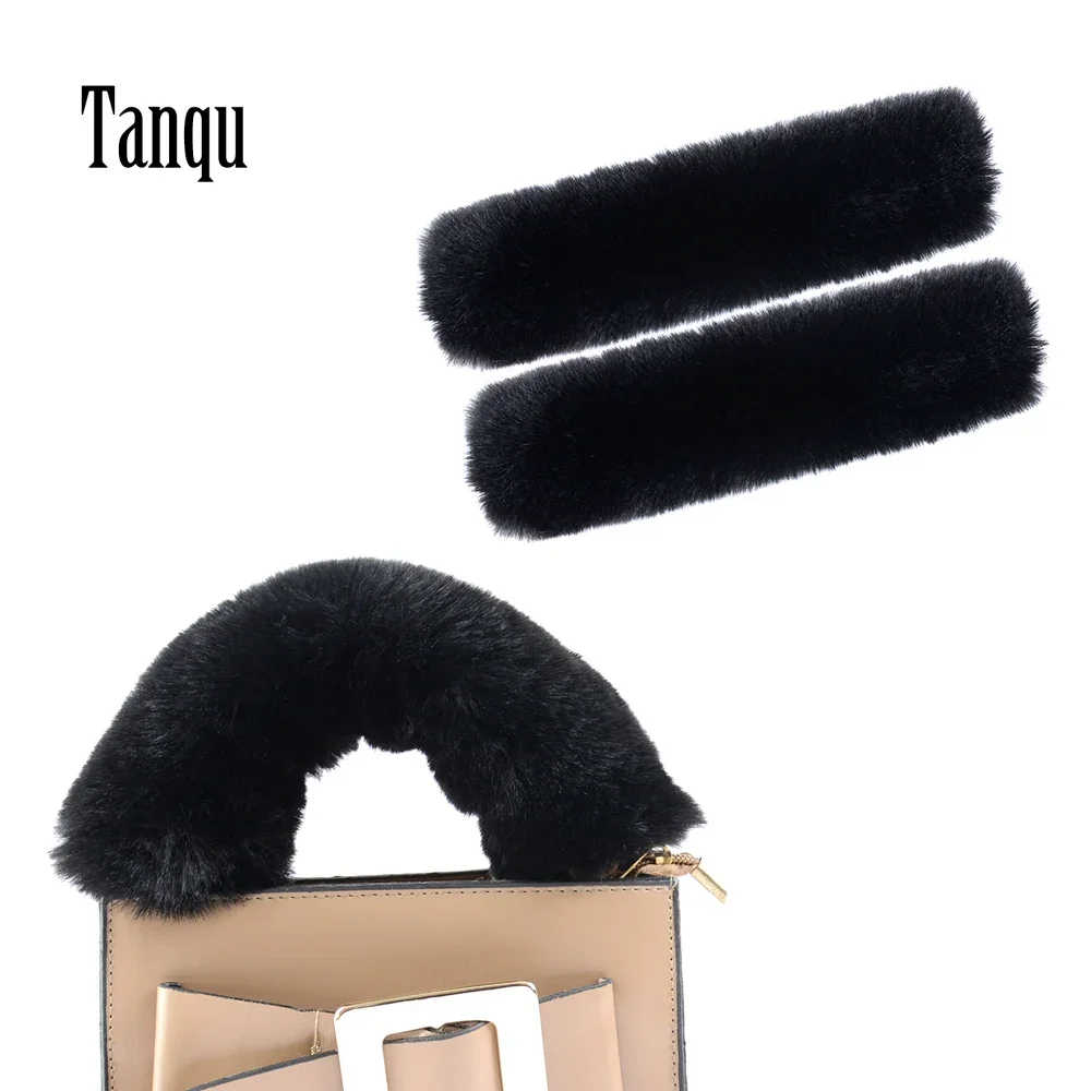 Tanqu Universal Fur Furry Hook Loop Fastener Sleeves Cable Cover per manici in corda di pelle per O Bag Obag borsa a tracolla da donna