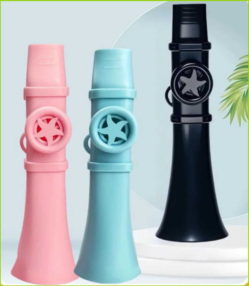 Tragbare ABS-Kazoo-Flöte, einfach zu erlernen, mit Trageband, Musikinstrumente, fröhliches britisches Musikpfeifen-Spielzeug, Geschenk für Jungen und Mädchen – Detail 1