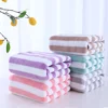 Bath Towel Coral Fleece Microfiber Striped Adult Household Textiles Bathroom Soft Woman Sauna Spa Absorbent Towel 35x75cm 2
