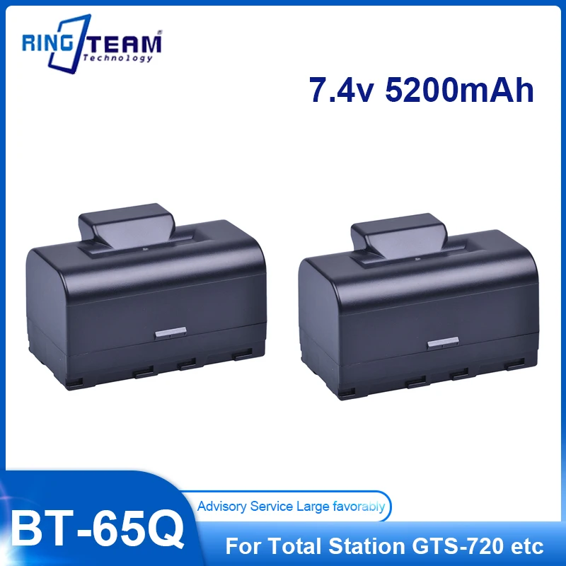 

2pcs BT-65Q Battery for FC-200 2200 GPT-7000i GTS-750/751/7500/9000 BC-30D BT-30 Total Station Survey Instrument Battery