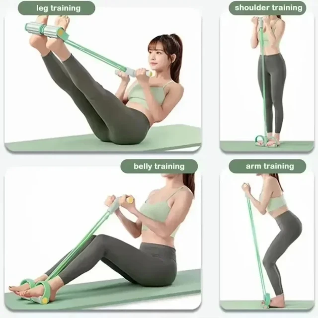 Portable Yoga Pilates Bar Stick with Resistance Band Home Gym Muscle Toning Bar Fitness Stretching Sports Body Workout Exercise 6