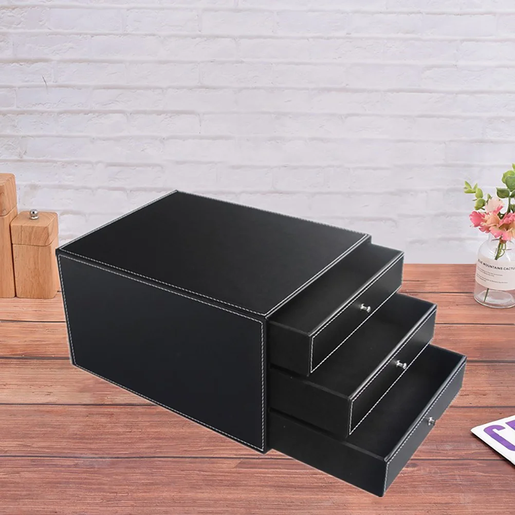 Business File Box Drawer Storage Cabinet Mini Drawers Pull Out Stackable Desk