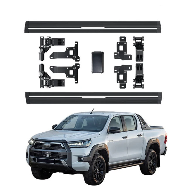 

Factory Customized high quality Aluminum Alloy ABS Side Step Waterproof Electric Running Board For Toyota Hilux 2015 2023