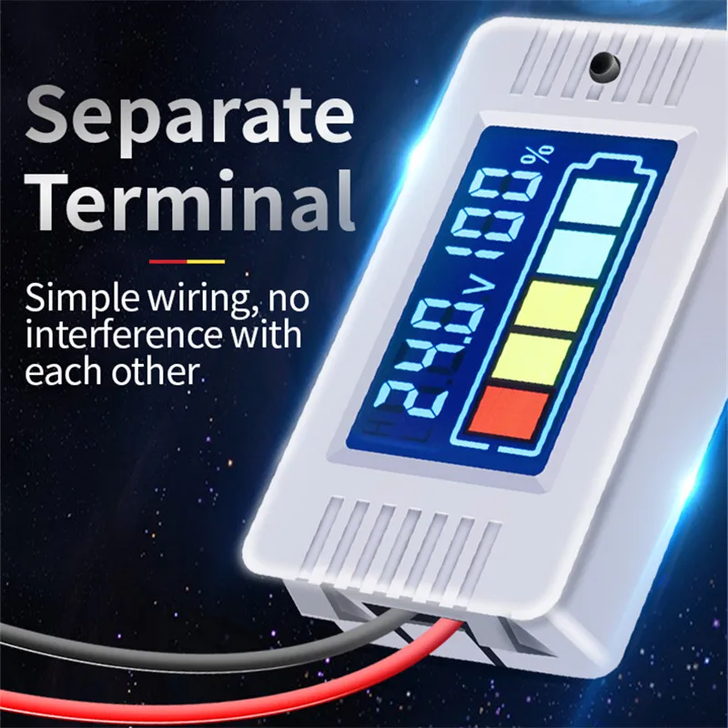 

PZEM-023 0-100v Color LCD Digital Voltmeter Panel Meter Electric Battery Tester Lithium Lead-acid Battery Meter