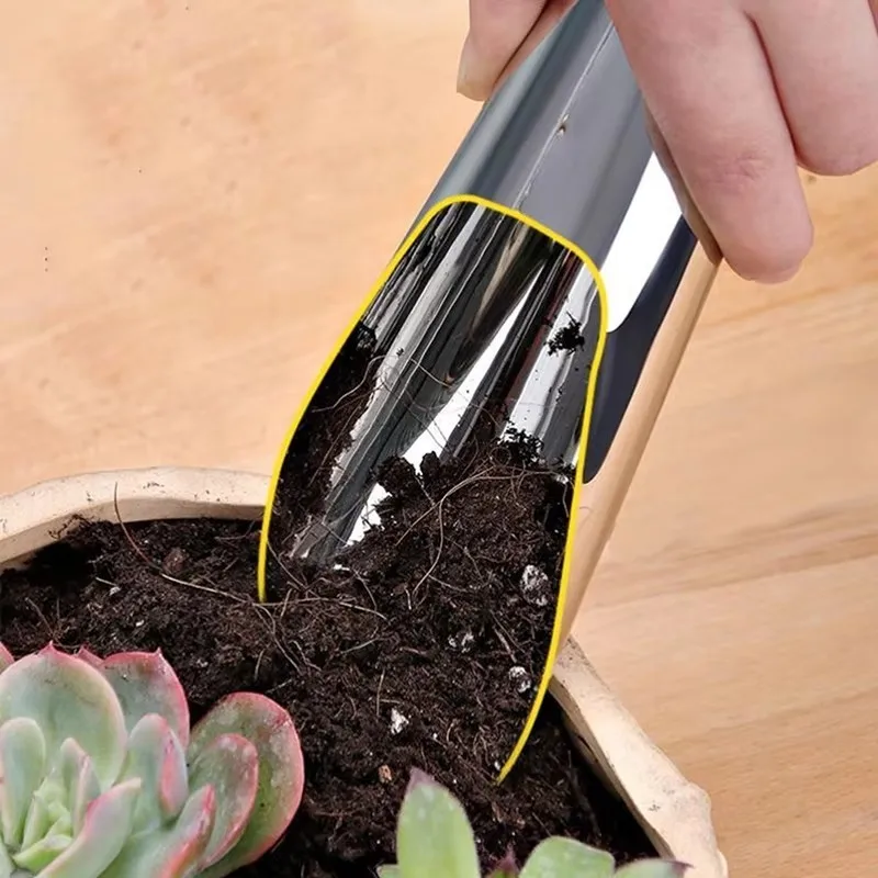 Stainless Steel Bucket Shovel Cultivation Succulent DIY Potted Bonsai Plant Helper Garden Tool 1PC