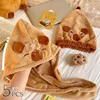 1/3/5PCS Capybara Kawaii Plush Hair Drying Hat Towel Cap Water Guinea Pig Hat Bath Hat Towel Cap Super Absorption Hair Dry Cap 1